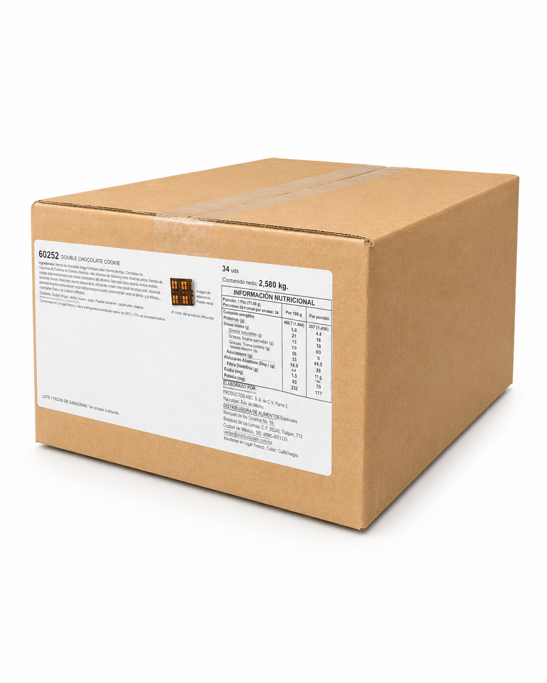 Galleta Doble Chocolate - Caja de 34 unidades